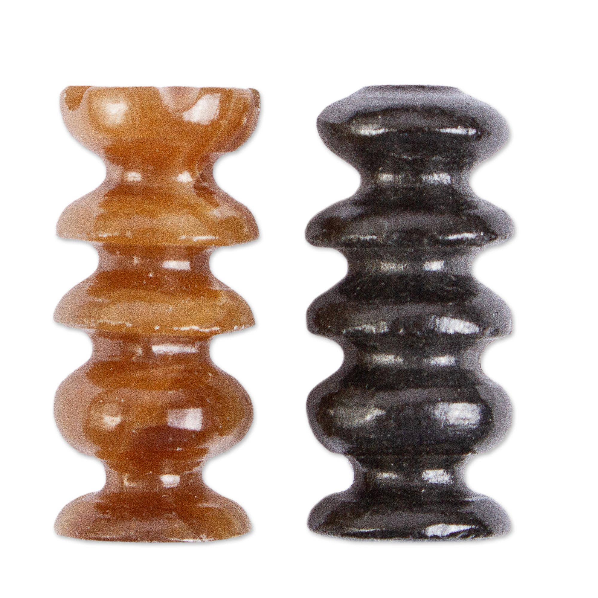 NOVICA - Wholesale Board Game - Novica Handmade Coffee And Mocha Marble And Onyx Chess Set2