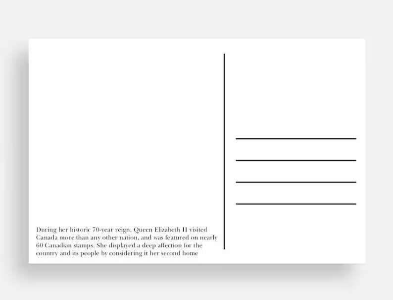 Pleasant Papercraft - Wholesale Postcard - Queen Elizabeth II Stamp Postcard1