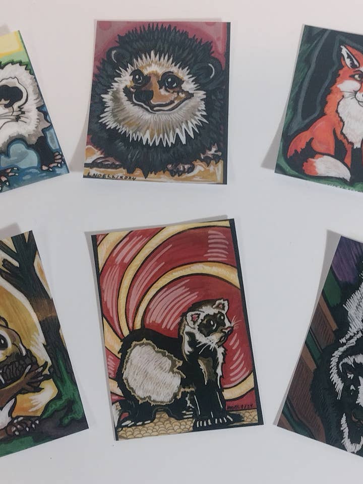 Waterproof Art Sticker- Animal Series- Woodland Creatures A for wholesale by Laura Noel Art and Music