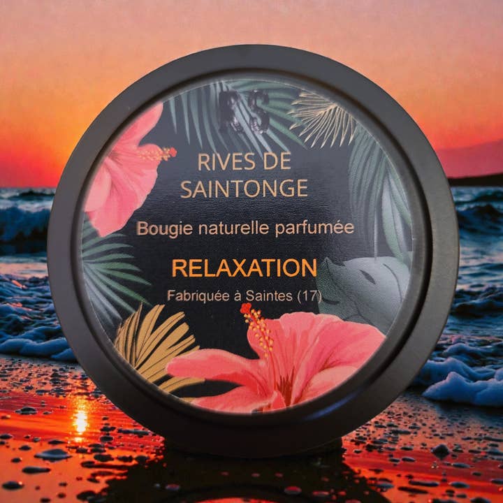 Candela naturale rilassante con fragranza arancia e cannella per la vendita all'ingrosso da parte di RIVES DE SAINTONGE