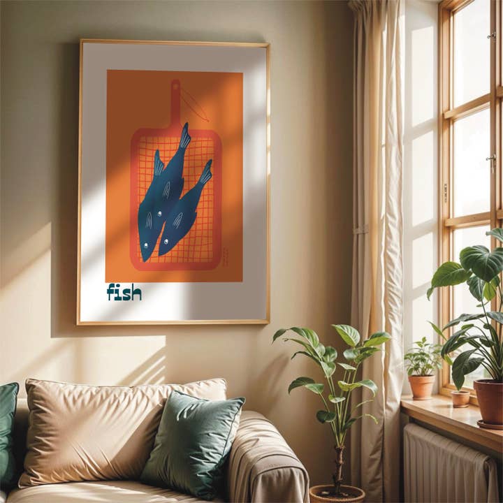 Claspy Creates - Wholesale Art Print - Fish | 9x12" Archival Art Print2