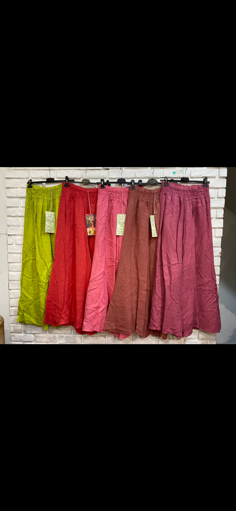 la maison des fibres naturelles - Wholesale Pants - Women's - Flared linen trousers 66031 100%LINEN17