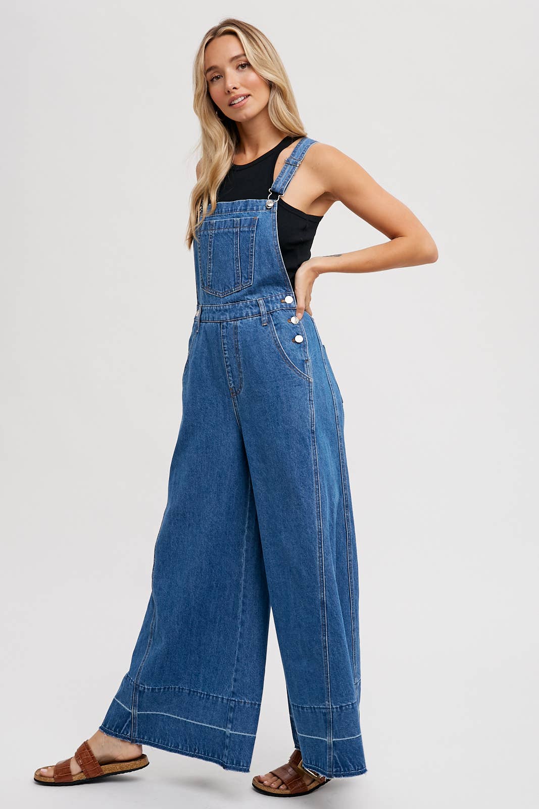 Bluivy – Engroshandel Overalls - Dame – DENIM OVERALLS MED BREDE BEN11