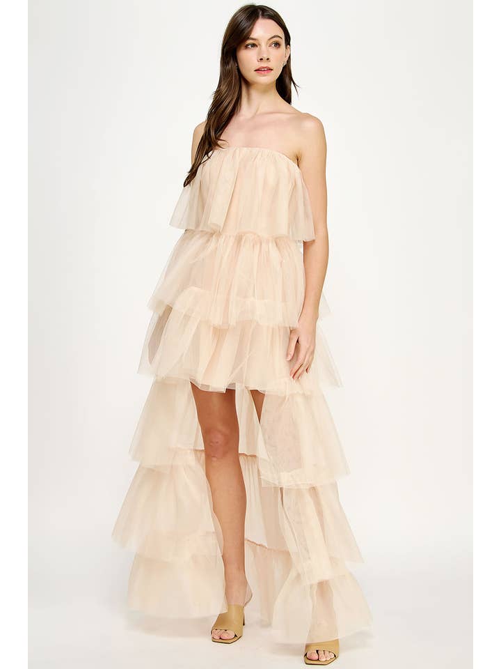 Strut & Bolt – Vestido - Mulher por atacado – Vestido de tule alto e baixo10