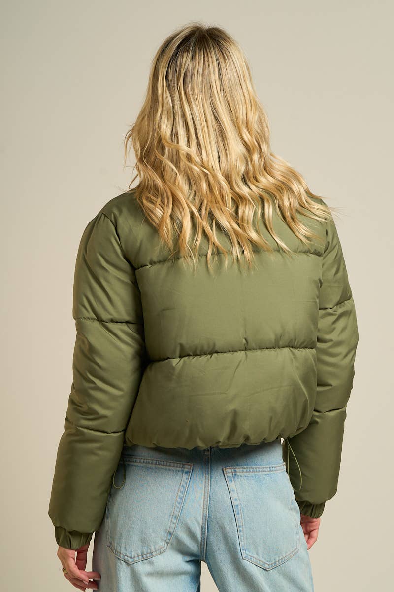 ANWND - Wholesale Puffer Jacket - Women's - 2326-Utility Pocket Puffer Jacket1