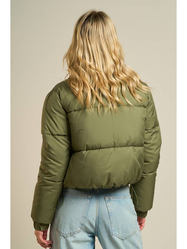 ANWND - Wholesale Puffer Jacket - Women's - 2326-Utility Pocket Puffer Jacket1