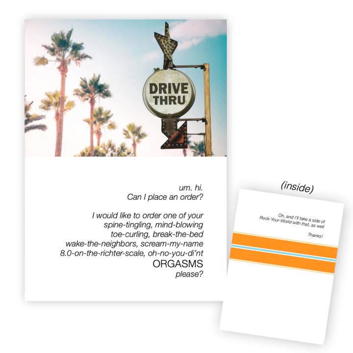 Freche Grußkarte - I'd Like to Order An Orgasm für den Großhandel von warm human