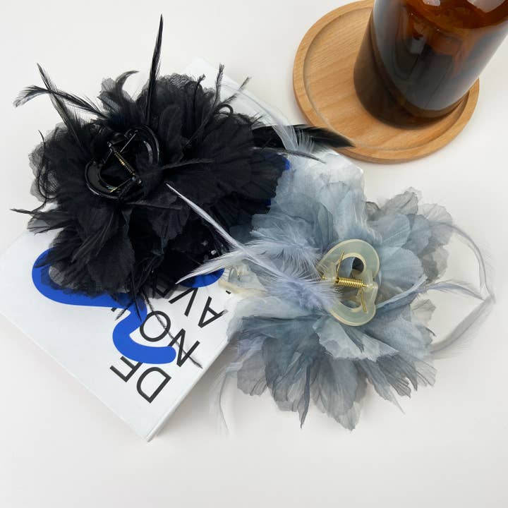 TheDivaSoap – Großhandel Haarclip – Damen – Haarspange mit Perlenfederblüte11