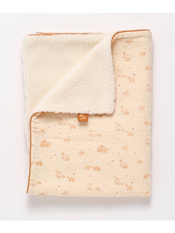 Sauthon - Wholesale Bedding Blanket - Kids & Baby - 75x100cm beige sherpa baby blanket - ORSINO