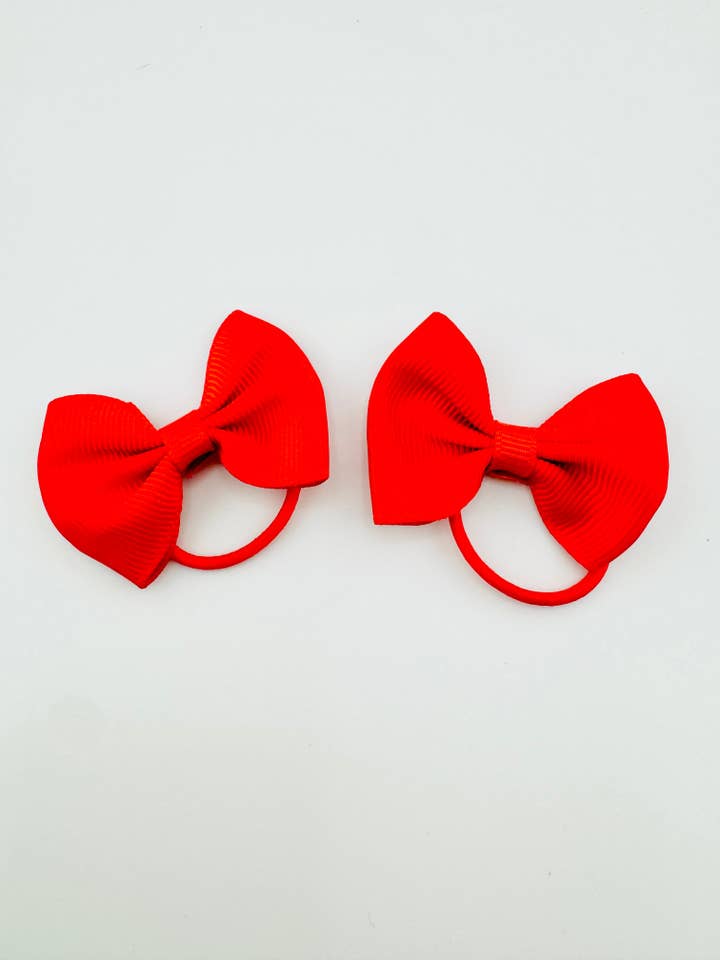 Set di fiocchi per capelli fatti a mano rossi per il ritorno a scuola per la vendita all'ingrosso da parte di Bella Blu Designs