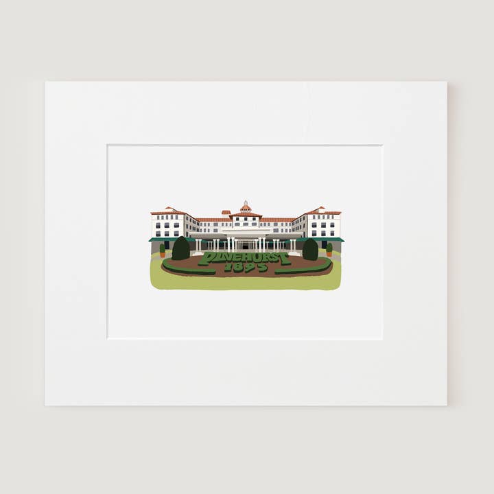 Matted Art Print, Pinehurst for wholesale by Doster Paper Co.