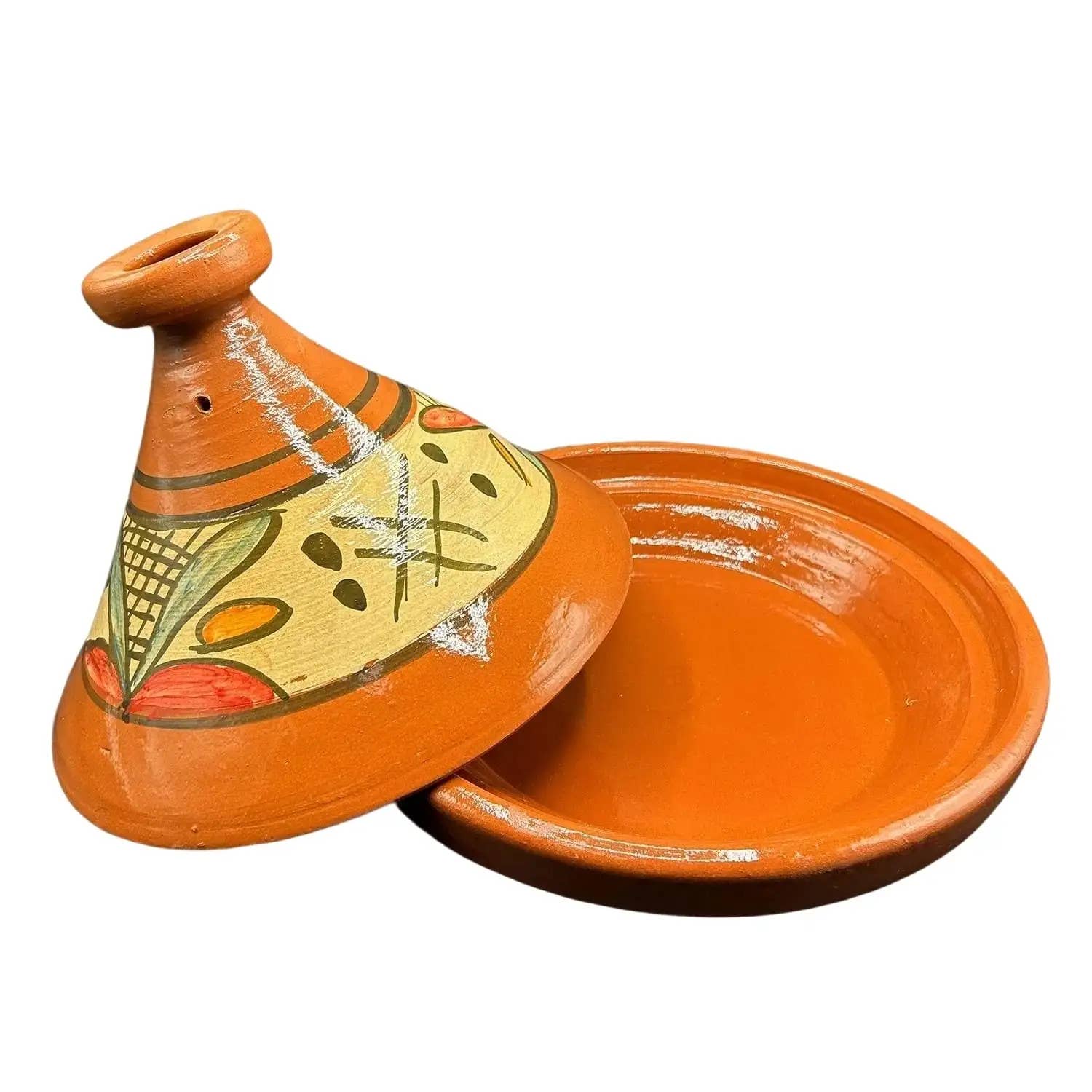 Etnico del Mondo - Wholesale Cooking Pot - Tajine XL 35 cm in Hand-Painted Terracotta with Ebook #164