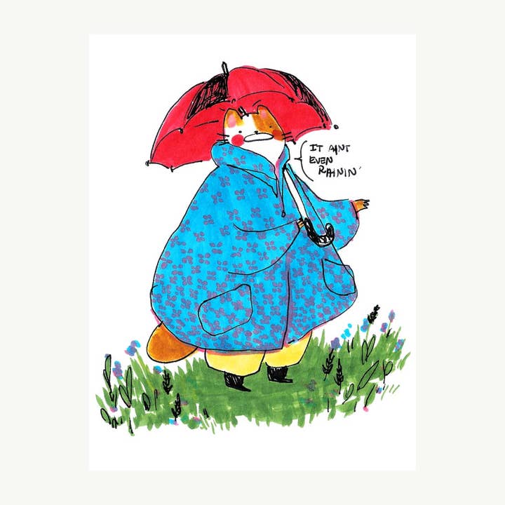 Print - „Es regnet nicht einmal“ für den Großhandel von Rebekah Evans Art