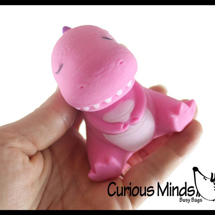 Curious Minds Toys - Wholesale Squishy Toy - Kids & Baby - 1 Dinosaur Soft Cream Doh Filled Stress Ball - Squishy Gooe