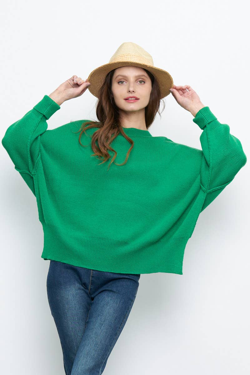 Newbury Kustom - Wholesale Tunic Sweater - Women's - 10319A -Slouchy silhouette  pullover sweater34