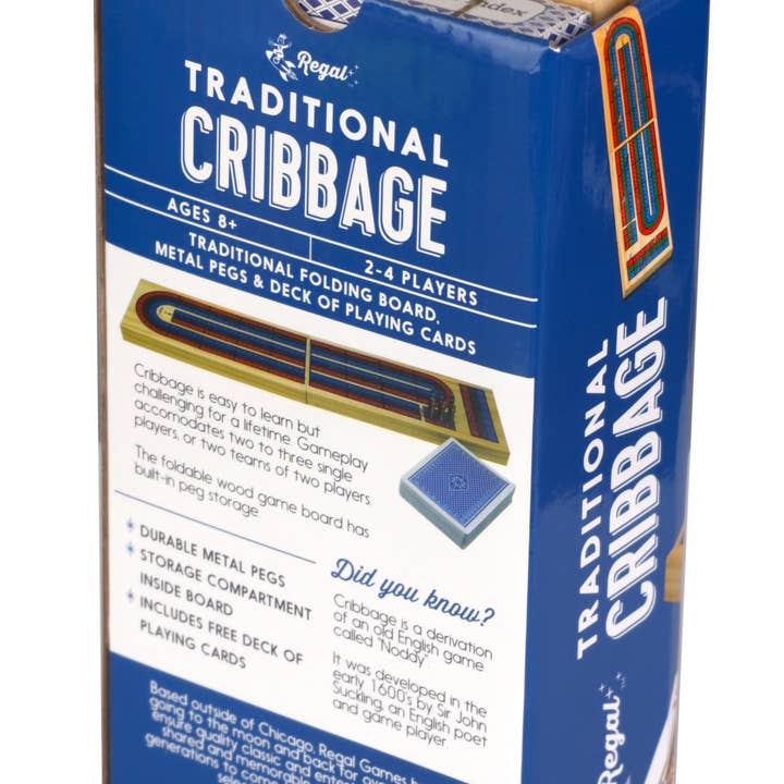 Regal Games - Wholesale Board Game - Cribbage Classic 3-Track Foldable Board Game1