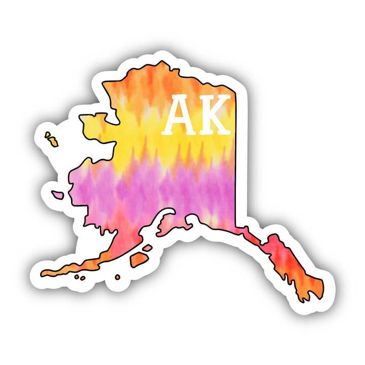 Alaska Tie Dye Stripes Sticker for wholesale by Big Moods
