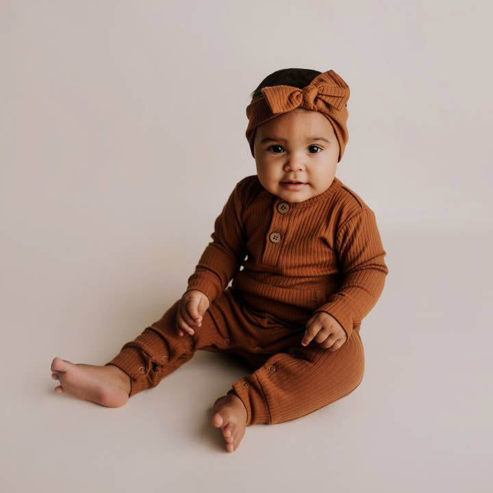 Three Little Tots - Wholesale Jumpsuit - Baby - Baby Ribbed Playsuit with Pockets and Bow6