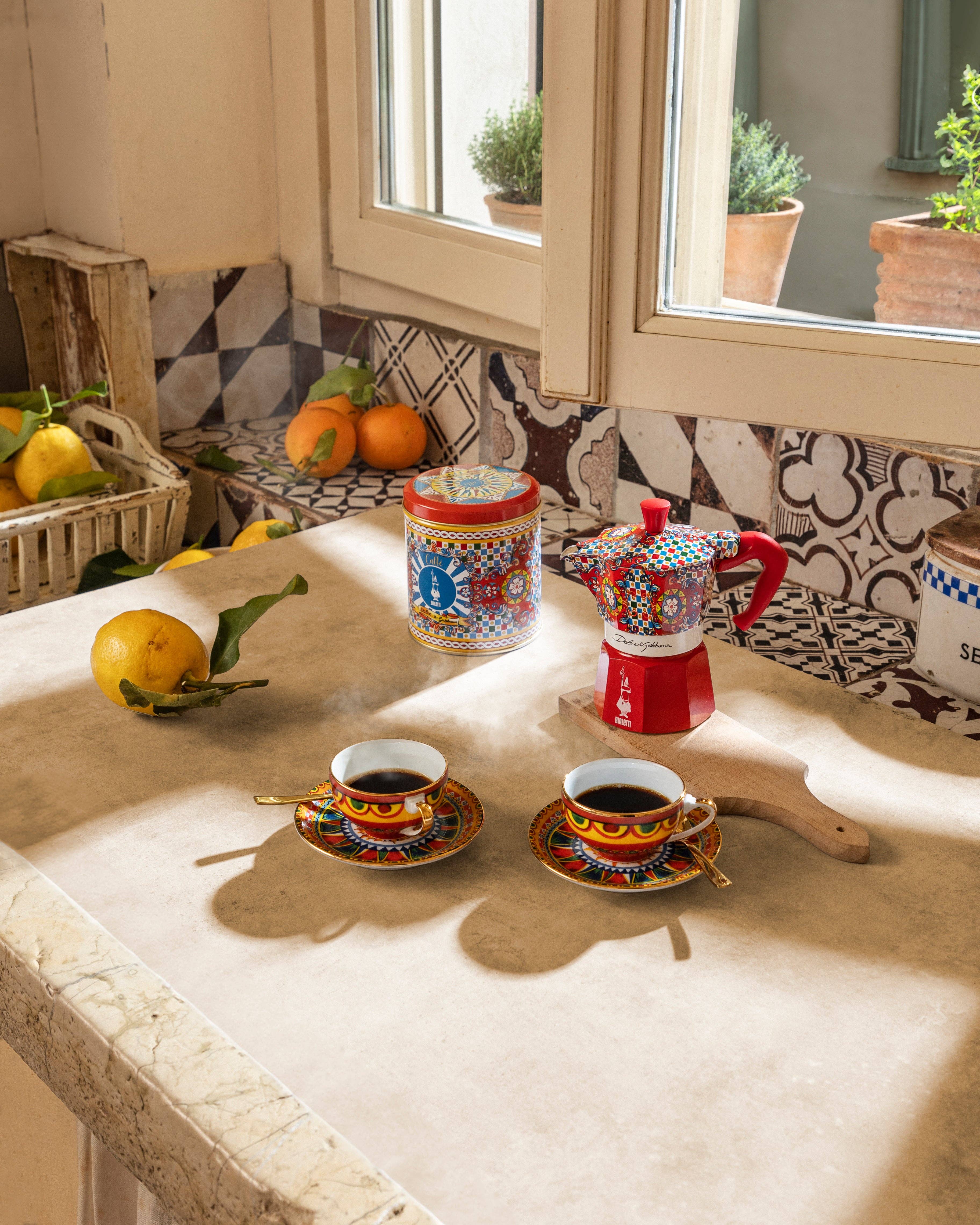 Red Bialetti X Dolce&Gabbana Sicilian Cart Moka Express for wholesale on Faire5