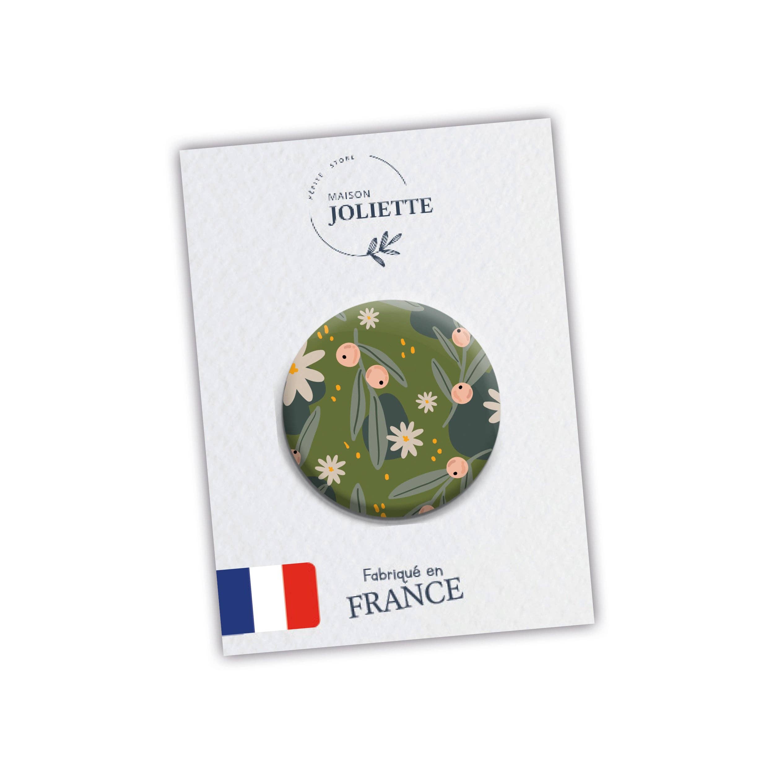 Maison Joliette - Wholesale Brooch - SECRET GARDEN Badge - Floral pattern1