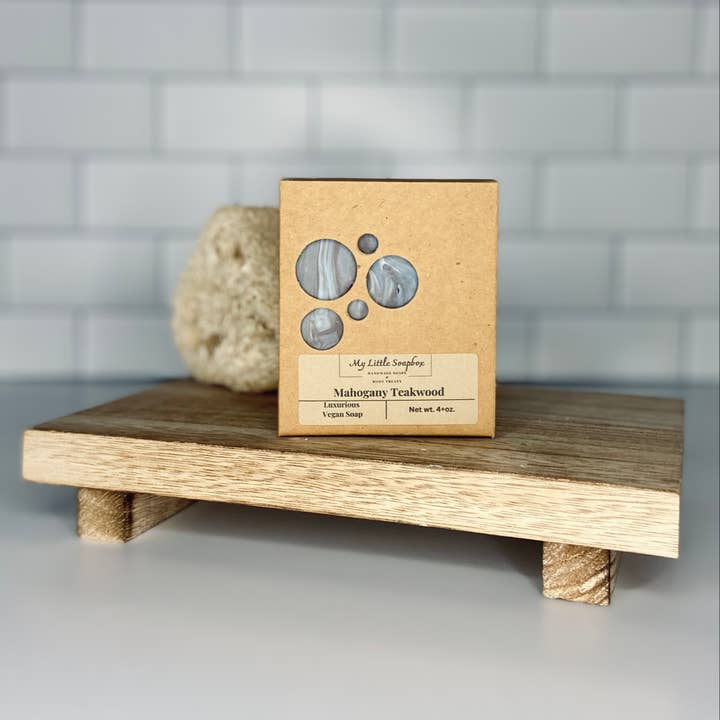 My Little Soapbox - Wholesale Bar Soap - Men's - Mahogany Teakwood Men's Vegan Handmade Soap