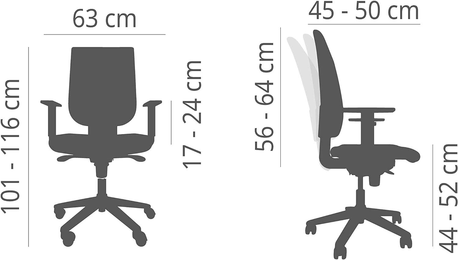 MEDEL OFFICE – wholesale Chair – Ergonomic Office Chair with Wheels and Adjustable Arms2