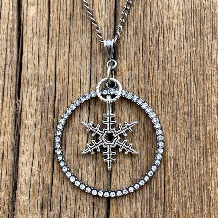 Pendentif Flocon de Neige Encerclé Grand Air pour la vente par Cool Water Jewelry