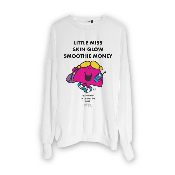 Maglione Little Miss Smoothie Money Jump, bianco per la vendita all'ingrosso da parte di The Laundry Room