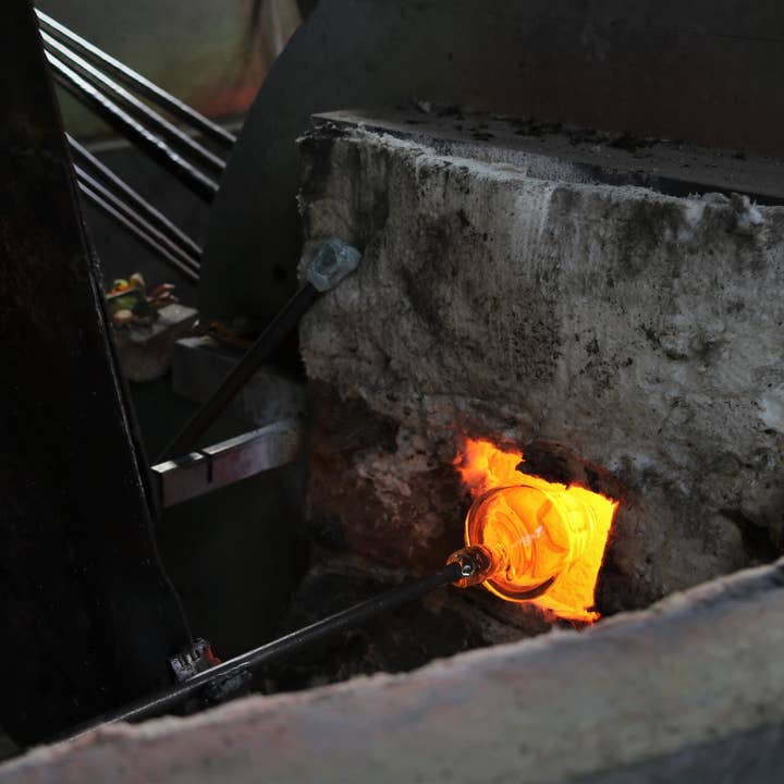 Cohasset Gifts - Wholesale Sculpture - Molten Glass & Wood Sculpture - Approx 20cm across6