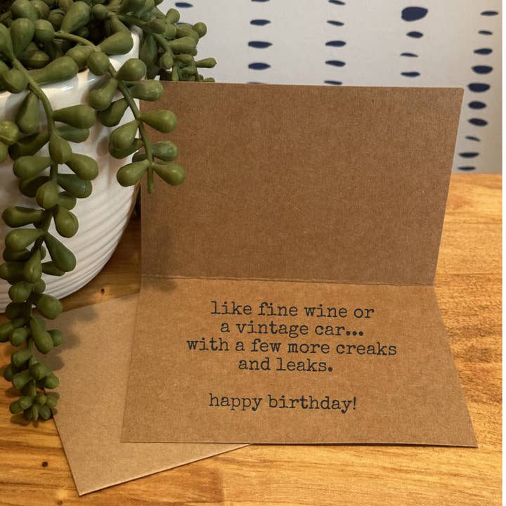 by BellaBlue - Wholesale Everyday Greeting Card - Funny Birthday Card Getting Older "not old... classic'1