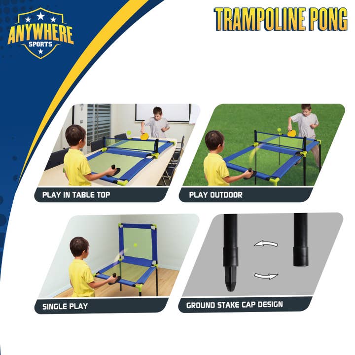 Thin Air Brands - Wholesale Sporting Game - Kids & Baby - Trampoline Pong Table Tennis Set1