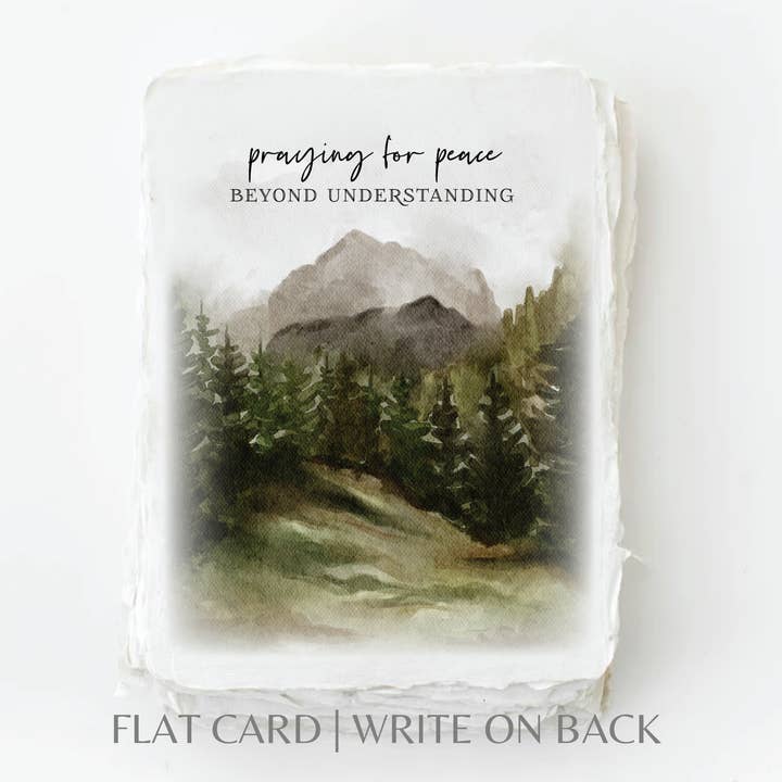 Paper Baristas - Wholesale Everyday Greeting Card - Praying for Peace | Eco-Friendly Fair Trade Greeting Card