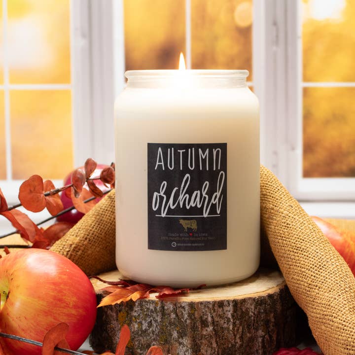 Milkhouse Candle Company - Wholesale Jar/Filled Candle - 26 oz Farmhouse Jar Candle: Autumn Orchard