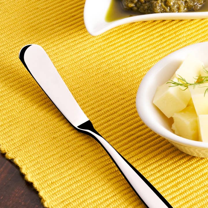 Smörkniv i rostfritt stål | 6,6", silver, 12-pack för wholesale av ExpoBazaar