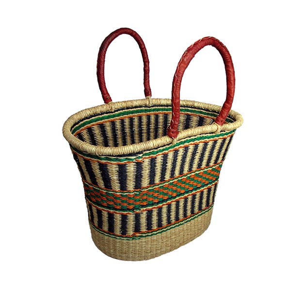 African Market Baskets - Wholesale Basket - G-144: V-Shape Oval Basket = 4 Per Case