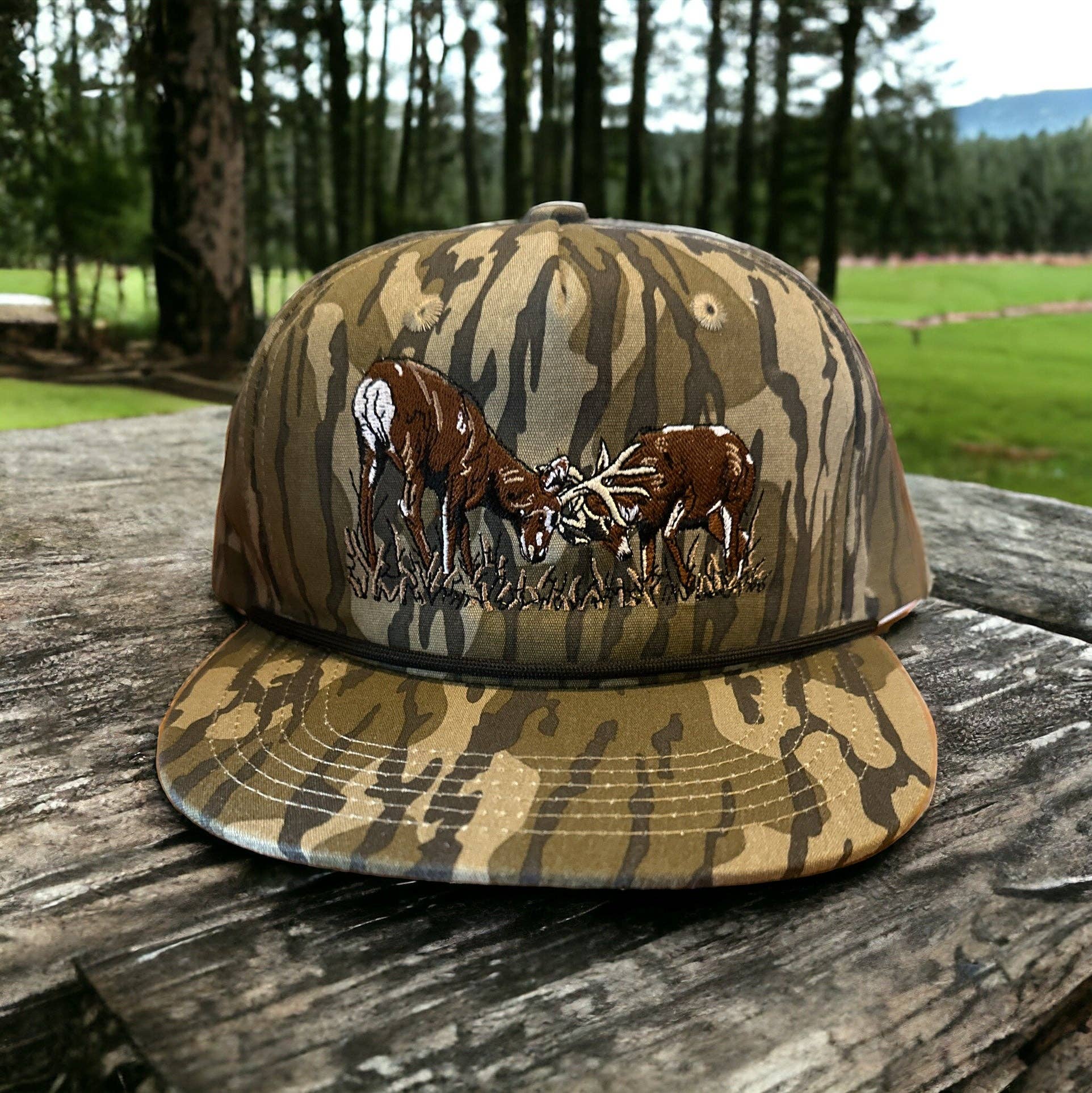 Outdoor Shirt Co. - Wholesale Trucker Hat - Unisex - Fighting Bucks - Mossy Oak Bottomland