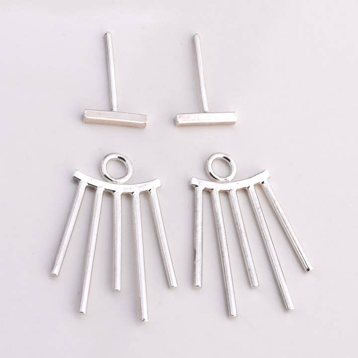 Combinazione di giacche auricolari e borchie da bar Sunburst per la vendita all'ingrosso da parte di Renegade Silver