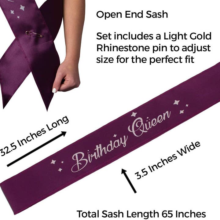 Ella Celebration - Wholesale Party Favor - Birthday Queen Sash2