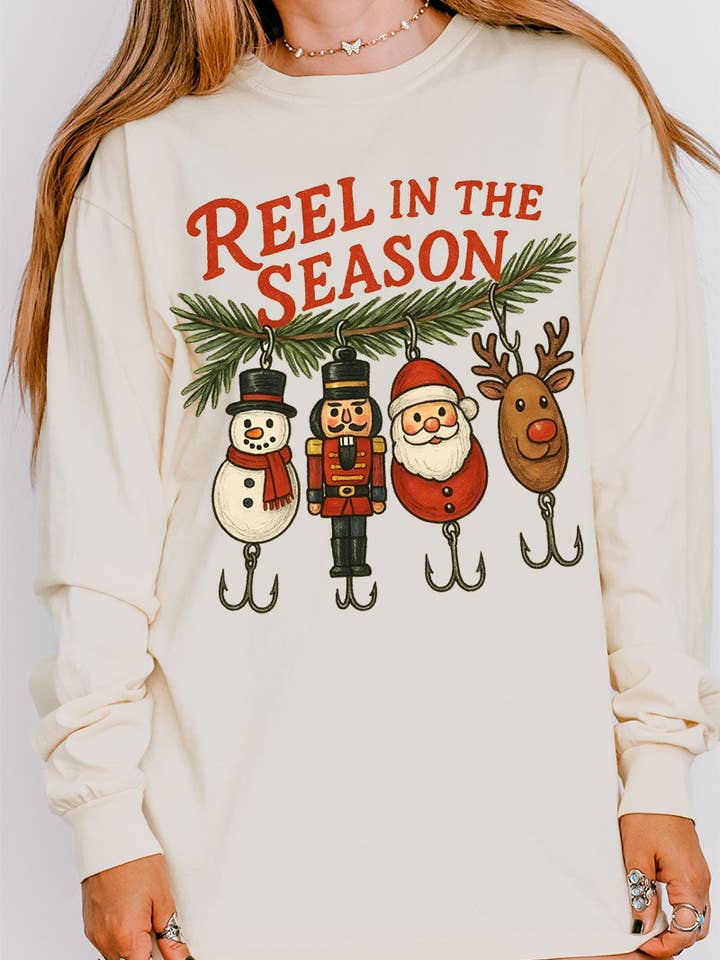 Wholesale Accessory Market - Wholesale Tunic - Women's - Reel In The Season Comfort Colors Heavyweight Long Sleeve T-Shirt5
