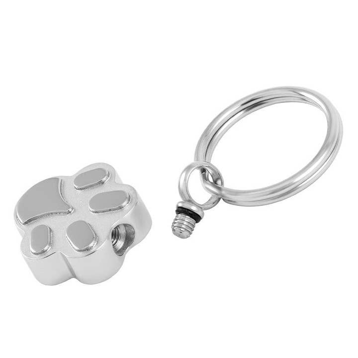 Cherished Emblems - Wholesale Keychain - Unisex - Pet Paw Cremation Urn Keychain