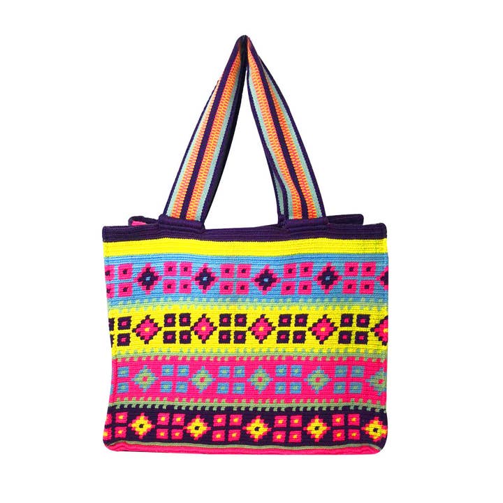 Grote Tas met Paarse Print voor wholesale door LE POM POM