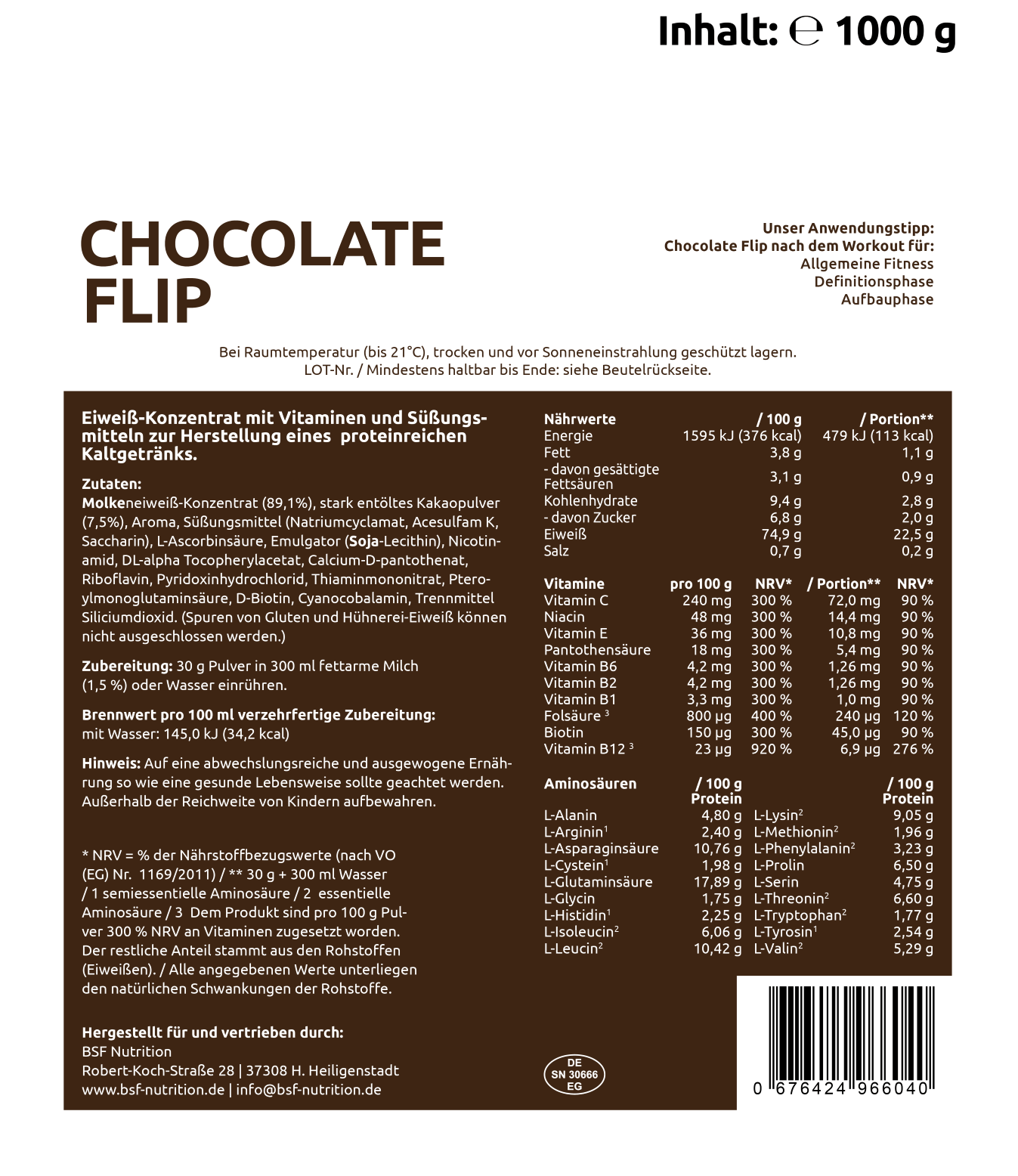 BSF Nutrition - Wholesale Protein/Superfood Powder - Whey protein3