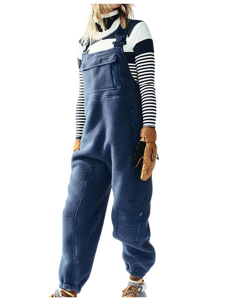 Sweetkama - Wholesale Overalls - Women's - Ladies Fleece Sleeveless Jumpsuit Strape Shoulder Overall SKJ48988