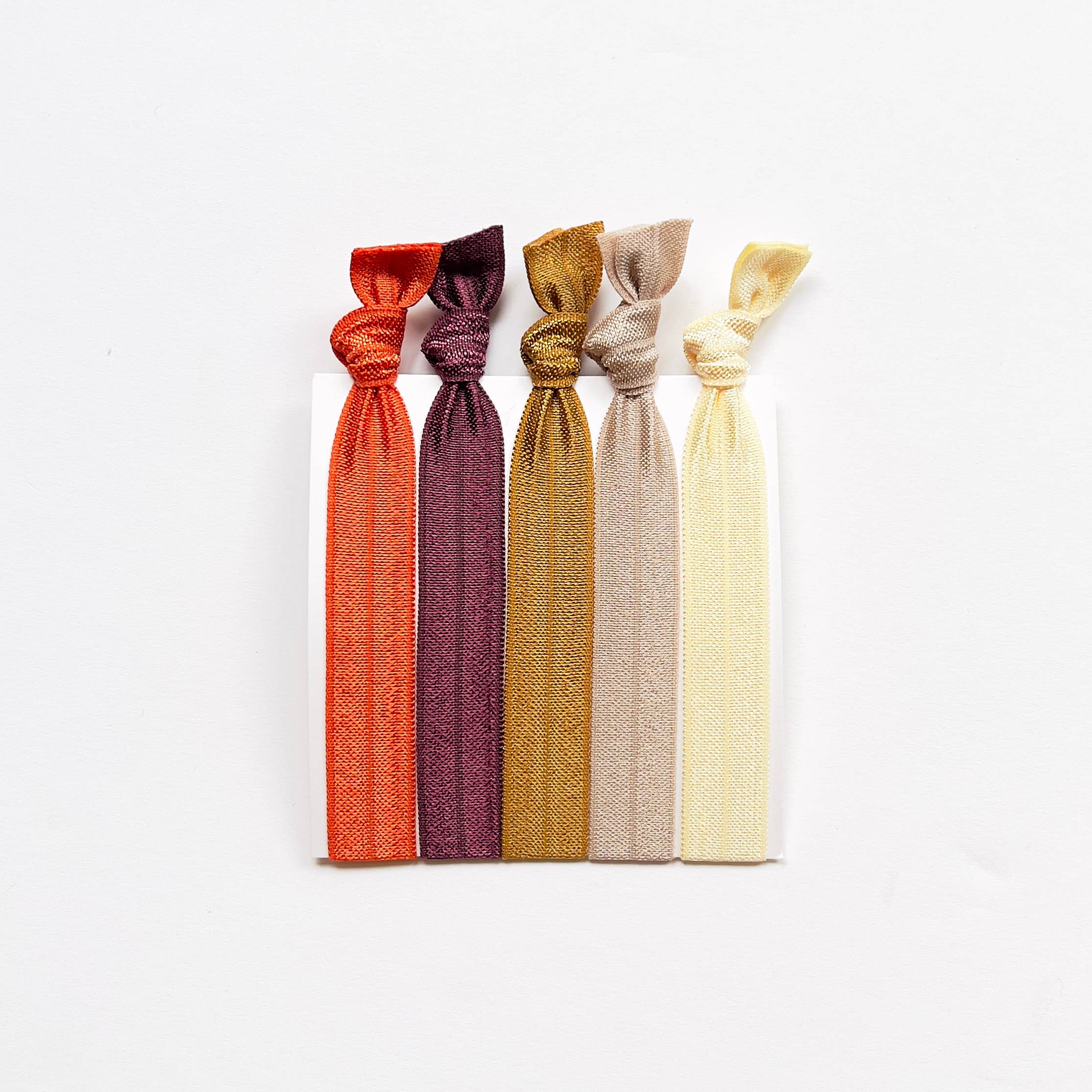 Three Girls Shop - Wholesale Hair Tie - Mandarin Hair Tie Pack - Set of 5 Elastic Hair Ties1