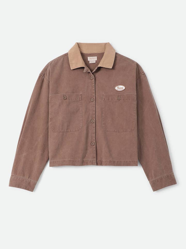 Utopia Overshirt - Pinecone Brown/Sand for wholesale by Brixton