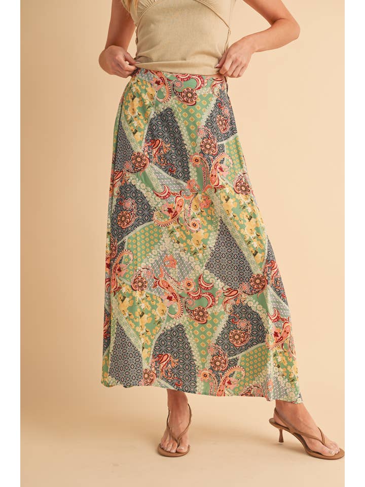 AEMI + CO - Wholesale Skirt - Women's - 773DN Bradyn Print Skirt 3