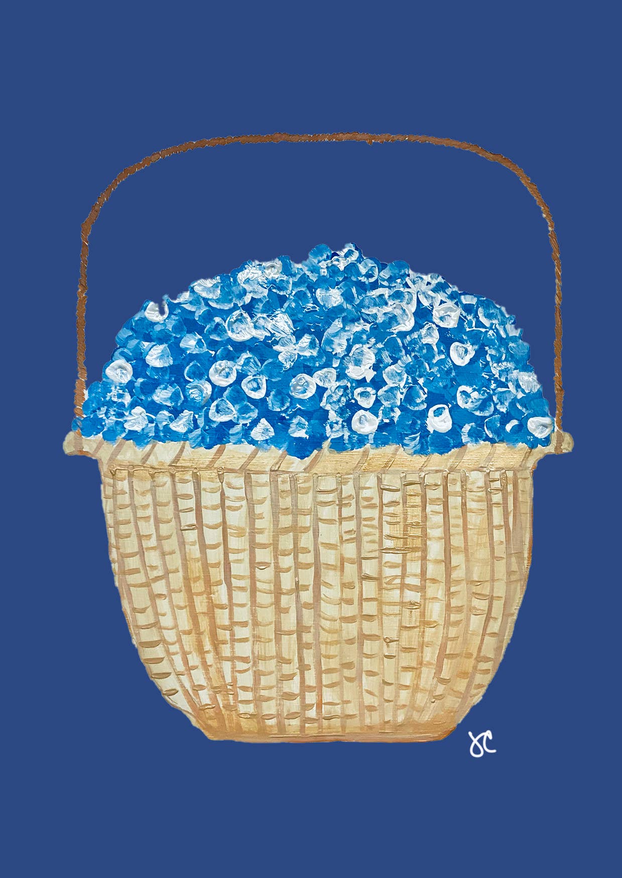 Citrus Daisy - Wholesale Everyday Greeting Card - Nantucket Hydrangea Basket Card0