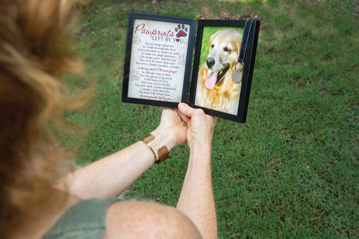 The Grandparent Gift Co. Inc. - Wholesale Picture Frame - Pawprints Left By You Pet Memorial Frame for  Dog 60707
