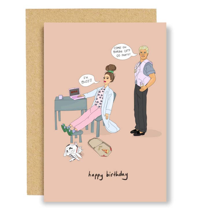 I'm Busy - Premium Birthday Card for wholesale by Eat the Moon | Greeting cards and stationery