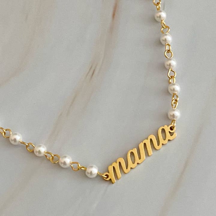 Mama Pearl Chain Necklace for wholesale by Ellison+Young